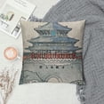 thumbnail image 2 of Qinduosi Famous Landmarks in The World Short Plush Decorative Pillowcase Cushion Cover Square Pillowcase Throw Pillow Case(China Bundle Set of ), 2 of 5