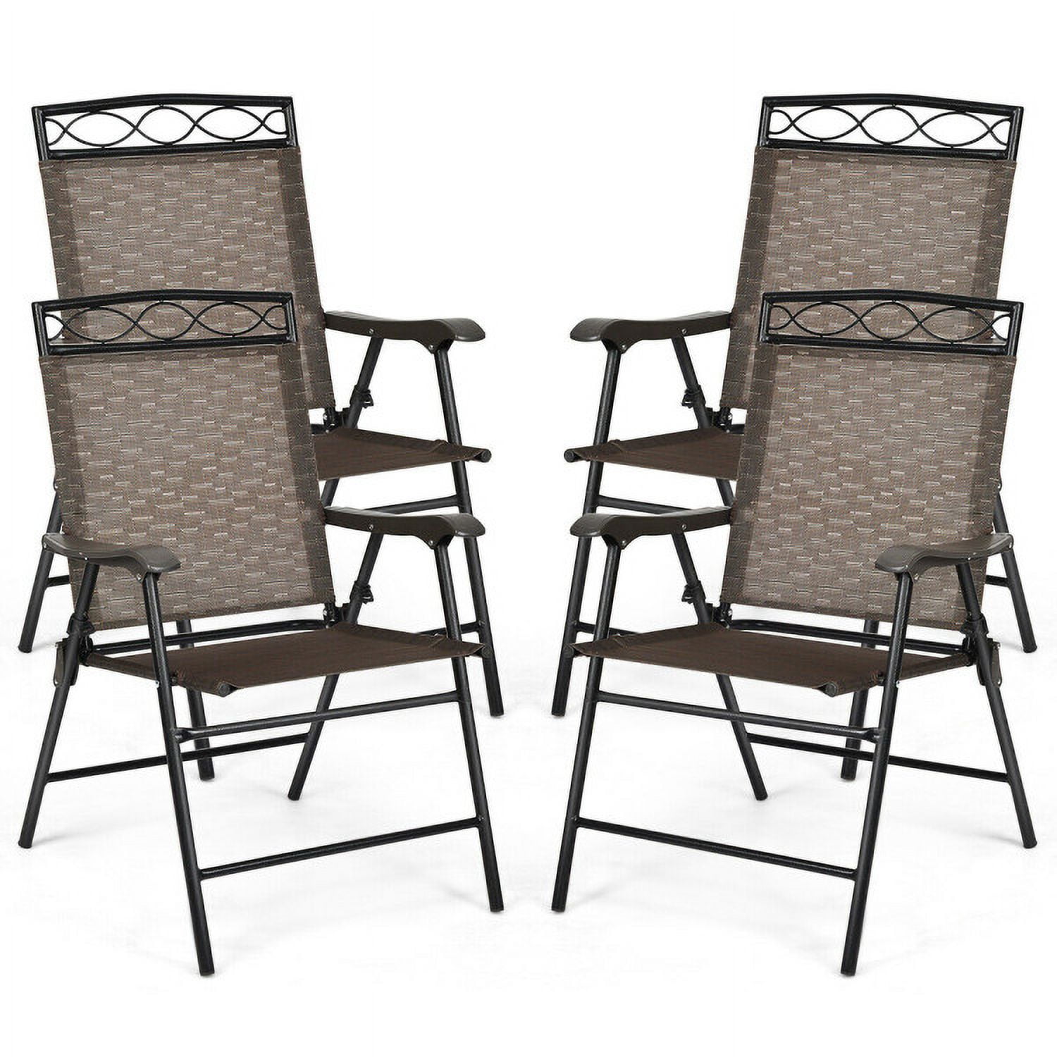Aimee Lii Set of 4 Patio Folding Chairs, Outdoor Patio Set Aimee Lii Set of 4 Patio Folding Chairs, Outdoor Patio Set