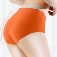 thumbnail image 3 of HUPOM White Underwear Women Underwear High Waist Activewear Tie Seamless Waistband Brown M, 3 of 5