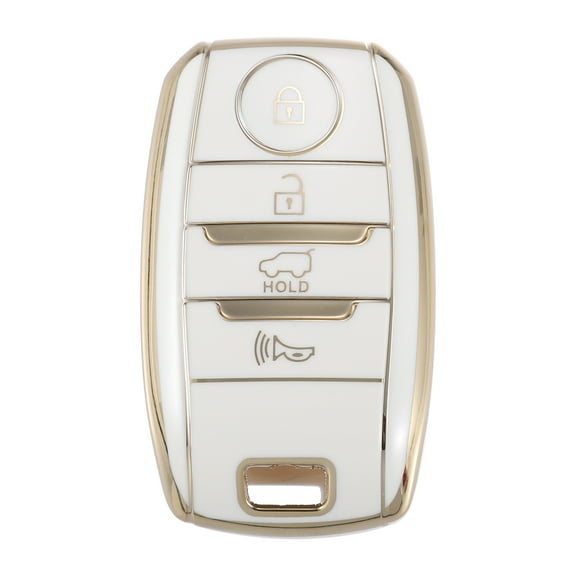 Unique Bargains TPU Car Remote Key Fob Case Cover 4 Button Full Protector for Kia Forte Koup 2014-2016 for White