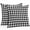 Black White, variant on Outdoor Waterproof Throw Pillow Cover 20"x12" Pack of 2 Vintage Pastoral Red Green Buffalo Gingham Decorative Pillowcases,Rectangle Cushion Case for Couch Patio Tent Garden,Christmas Plaid