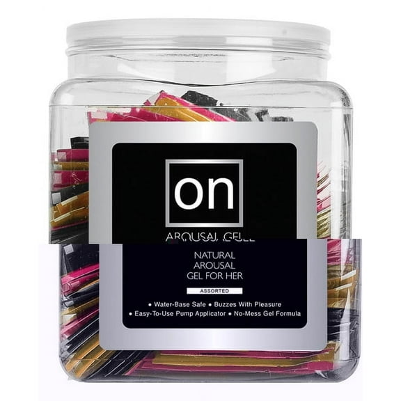 On for Her Arousal Gel Single Use Packet Tub - Asst. Flavor