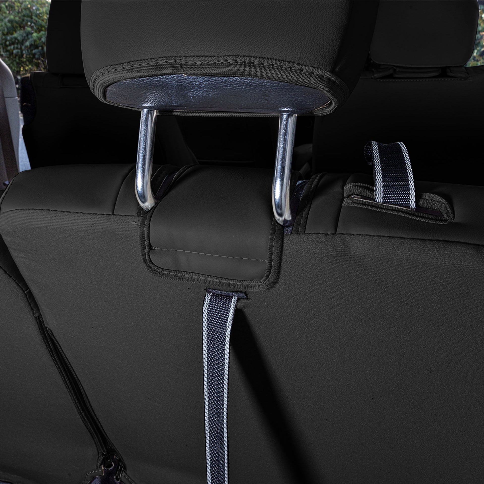 For Chrylsler Pacifica 2017-2025 FH Group Custom Fit Car Seat Covers [3rd Row - Rear Bench] Black