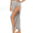 thumbnail image 4 of UJNDER Women's Sporty Yoga Pants High Slit Bohemian Harem Style for Athletic Comfort Grey L, 4 of 4
