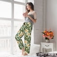 thumbnail image 5 of Salouo Lilies Flowers Print Women's Pajama Pants Casual Loose Sweatpants PJs Flowy Pants Drawstring Palazzo for Women Wide Leg Pants Lounge Pajama -Small, 5 of 8