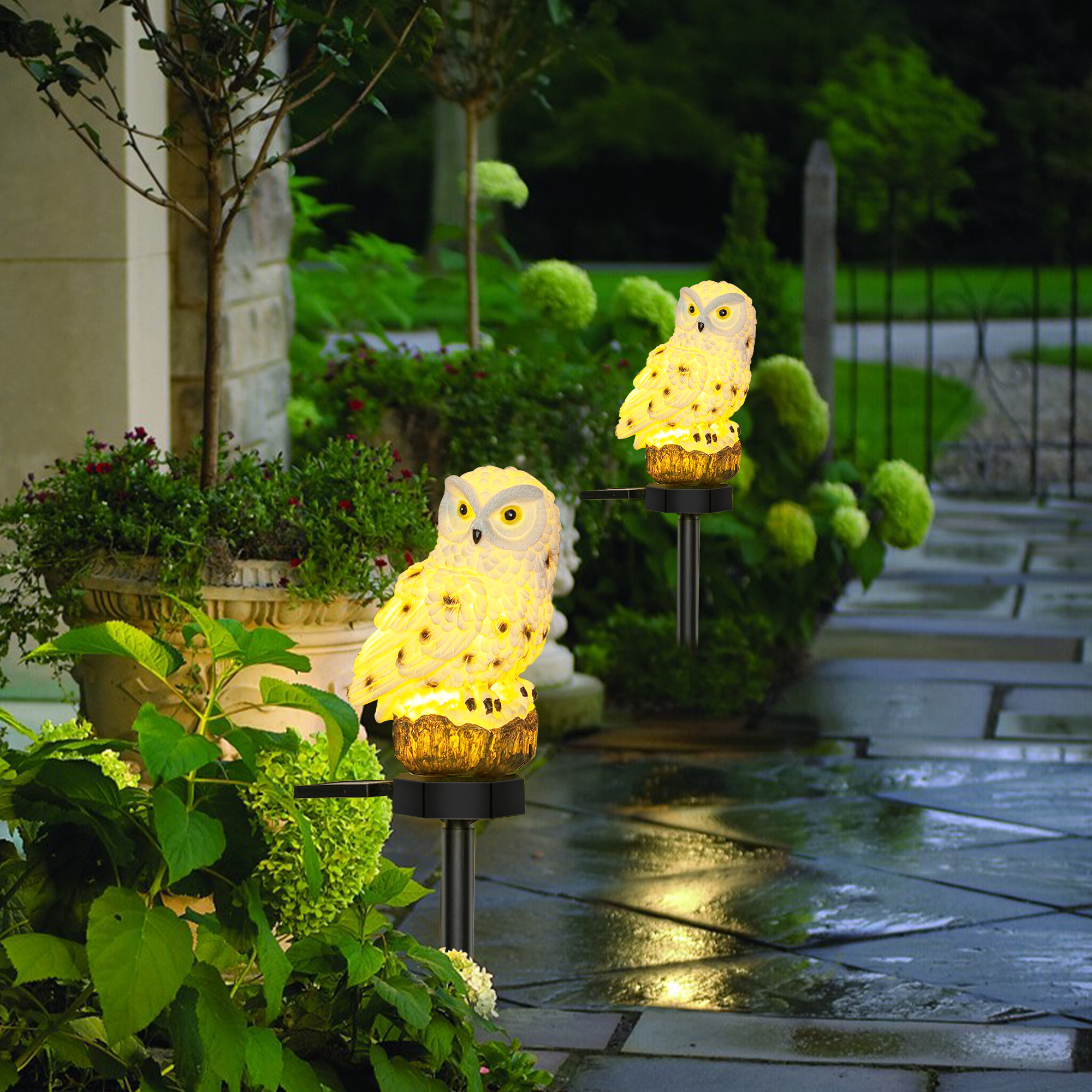 CHARKEE Solar Owl Garden Light Stake photo 4