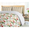 thumbnail image 5 of Ambesonne Vegetable Duvet Cover Set, Cartoon Food Art Pattern, 2-Calking, Multicolor, 5 of 7