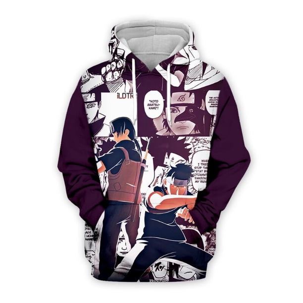 Naruto Akatsuki Hoodies Anime Sweatshirts Uchiha Itachi Tsunade Streetwear Graphic Unisex Women Men Harajuku Hoody Hoodie3XL(85-90kg) Gao Jinjia LED