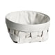 thumbnail image 3 of Cesta de lavandería de cuero sintético, moderna, organizadora para el hogar, para pantalones, ropa interior y ropa. Blanco Pequeño, 3 of 9