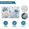 thumbnail image 6 of Blue Turtle Coastal Placemats Set of 4, Octopus Summer Beach Coral Seahorse Placemats for Dining Table, Place Mats for Kitchen Tabletop, Waterproof Wipeable Dining Table Mats Set, 6 of 9