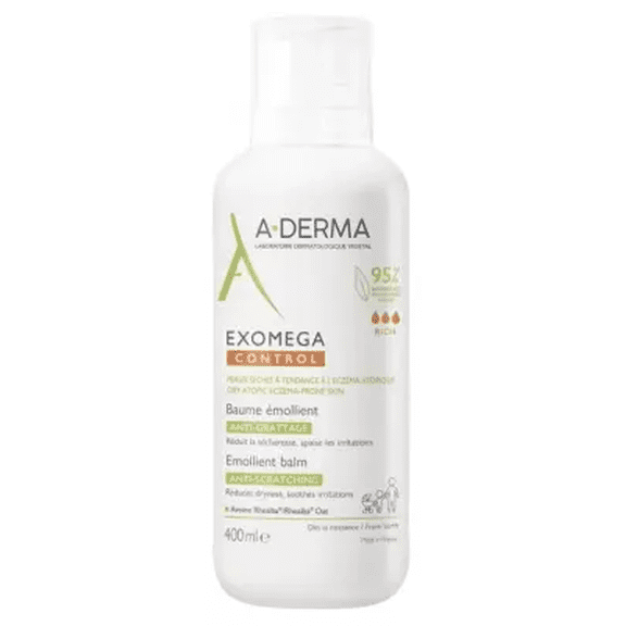 A-Derma Exomega Control Emollient Balm 400ml Dry Skin with Atopic Tendency - Anti-Itching