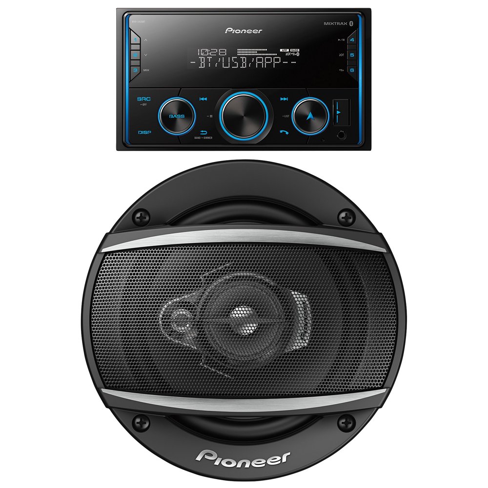 Pioneer MVHS420BT DoubleDIN InDash Digital Media Receiver with Bluetooth & TSA1370F ASeries