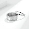 thumbnail image 3 of 2/8mm Black Silver Band Mens Women's 316L Stainless Steel Cross Rings Size 5-12, 3 of 9