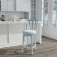 thumbnail image 2 of Hillsdale Furniture Larson Wood Counter Height Swivel Stool, Blue Wire brush, 2 of 14