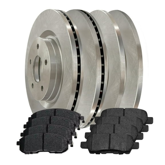 AutoShack Front & Rear Brake Rotors Ceramic Brake Pads | Replacement For 2013-2019 Nissan Sentra 1.8L FWD | 12-PC Brake Kit