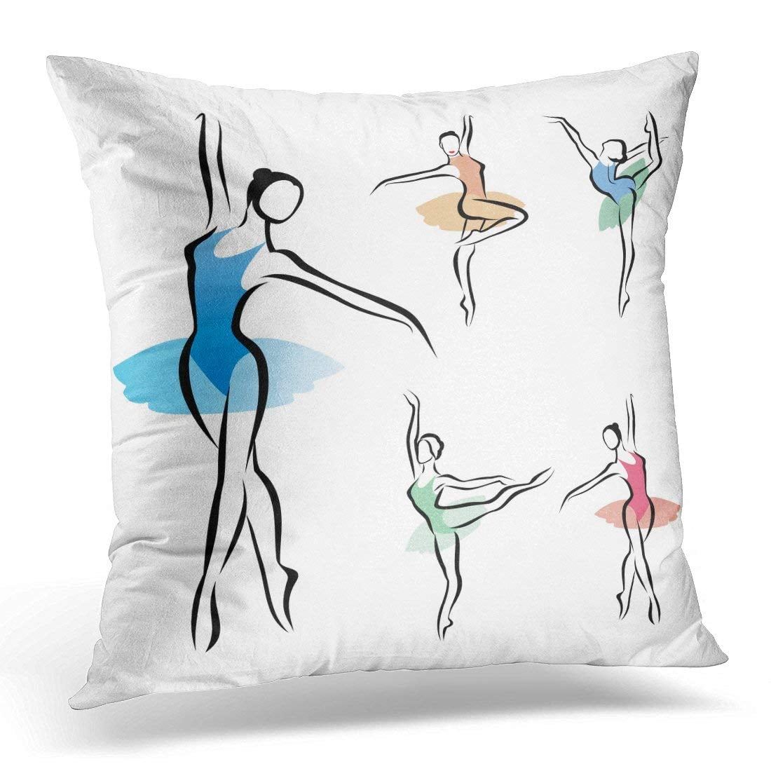 ARHOME Ballerina Ballet Dancer Silhouette of Symbols Dance ...