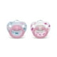 thumbnail image 1 of Chupetes Ortodonciales NUK Rosa para Niña 18-36 Meses (2 Unidades), 1 of 4