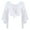 White, variant on Women V Neck Lace-Up Belly Dance Top Long Sleeve Shrug Shawl White One Size