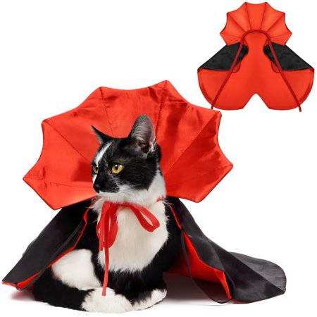 Vampire Pet Costume  Dog Cape Costume  Pet Halloween Costume  Red and Black Cat Vampire Cloak  Funny Dog Cosplay Dress