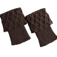 thumbnail image 4 of Women Leg Warmers Knitted Wool Boot Cover Short Leg Warmers with Diamond Mesh, 4 of 4
