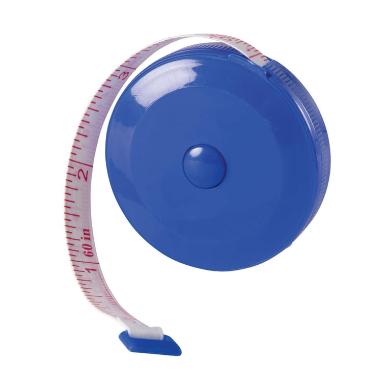 MABIS Tape Measure, Retractable, Compact, Blue, 60 inches