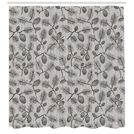 Pine Cone Shower Curtain Earth Tones Inspired Fir Cones With
