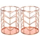 thumbnail image 1 of Portalápices redondo de oro rosa, cesta de almacenamiento de escritorio, caja organizadora de maquillaje de malla metálica, 2 uds., 1 of 5