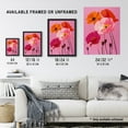 thumbnail image 3 of Artery8 Poppy Flower Blooms Orange Pink Floral Design For Living Room Extra Large XL Wall Art Poster Print, 3 of 5