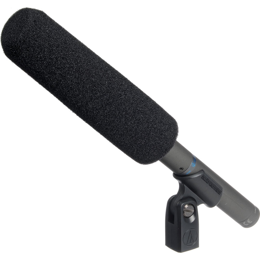 Audio-Technica AT897 Shotgun Microphone Bundle with Auray DUSM-1 Universal Shockmount, Auray Custom Windbuster, and XLR-XLR Cable
