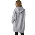 thumbnail image 5 of Resicozy Women's Zip Up Hoodies Plus Size Long Tunic Sweatshirts Casual Fashion Fall Jacket Coat with Pockets Light Gray S, 5 of 5