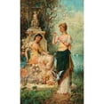 thumbnail image 3 of Hans Zatzka 11x14 Black Modern Framed Museum Art Print Titled - He Loves Me, He Loves Me Not, 3 of 5