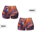 thumbnail image 5 of Haiem Fantasy Bird Illustration No Front Seam Biker Shorts for Women Yoga Workout Gym Bike Shorts with Tummy Control Moisture-Wicking-X-Large, 5 of 9