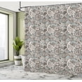 thumbnail image 4 of Ambesonne Flower Shower Curtain, Traditional Paisley Floral, 69"Wx84"L, Dark Tan, 4 of 4