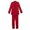 Red, variant on Girls Solid Color Open-Front Blazer & Pants Set, 2-Piece formal Suit Color:,Size:9-10 Years