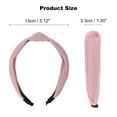 thumbnail image 5 of Unique Bargains Textured Cotton Knot Headband Soft Hairband for Women 1.3 Inch Height Light Pink, 5 of 7