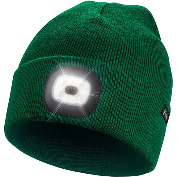 Etsfmoa Unisex Beanie Hat with The Light Gifts for Men Dad Father USB Rechargeable Caps