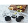 thumbnail image 6 of Fox Run Natural Polished Black Marble Stone Coasters, Set of 6, 6 of 6