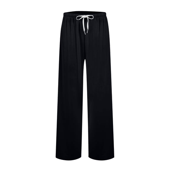 Womens Wide Leg Sweatpants, High Waist Knit Lonugewear Pants, Oversized Soft Running Yoga Pants