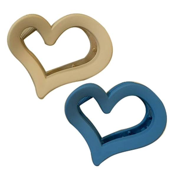 Love Heart Cute Matte Claw Clips for Thin Hair Strong Jaw Hair Clips