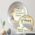 thumbnail image 3 of Designart "Twisting Orange Tropical I" Fruits Starburst Round Wall Mirror - Food & Beverage Oval Printed Decorative Mirror - Multiple Color Options, 3 of 5