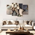 thumbnail image 2 of Elephant Stock Brown Pebbles Wall Art - Horizontal Multi Panel Canvas - Bathroom Wall Decor - Wellness Multi Panel - Brown And Beige Decor By Photoinc Studio - 84" x 54", 2 of 8