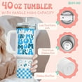 thumbnail image 4 of Boy Mom Tumbler 40oz - Mothers Day Birthday Gift - Stainless Steel Insulated Cup with Handle & Straw - Nutrition Facts Design, 4 of 6