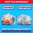 thumbnail image 2 of 55 Gallon Clear Trash Bags, (50 Bags w/Ties) Large Clear Plastic Recycling Garbage Bags, 2 of 9