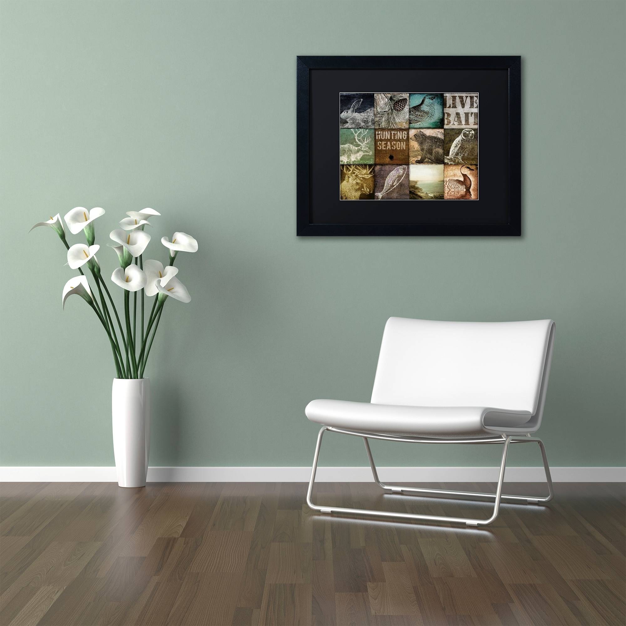 Trademark Fine Art "Hunting Season I" Canvas Art by Color Bakery Black Matte, Black Frame