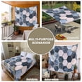 thumbnail image 6 of Navy Blue Grey Tapestry for Bedroom Wall Hanging Tapestry, Modern Abstract Art Geometric Ceiling Backdrop Tapestries Poster Blanket Wall Decor for Teens Room Living Room Dorm 39" x 59", 6 of 8