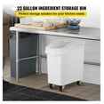 thumbnail image 2 of 27 Gallon Ingredient Storage Bin - Food Container with Scoop & Lid - 100L Airtight Dry Food Keeper for Kitchen, Rice, Flour, Pet Food - White, 2 of 7