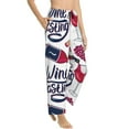 thumbnail image 2 of Disketp Red Wine Glass Bottle Print Women'S Comfy Pajama Pants Casual Drawstring Palazzo Lounge Wide Leg Pants, 2 of 9