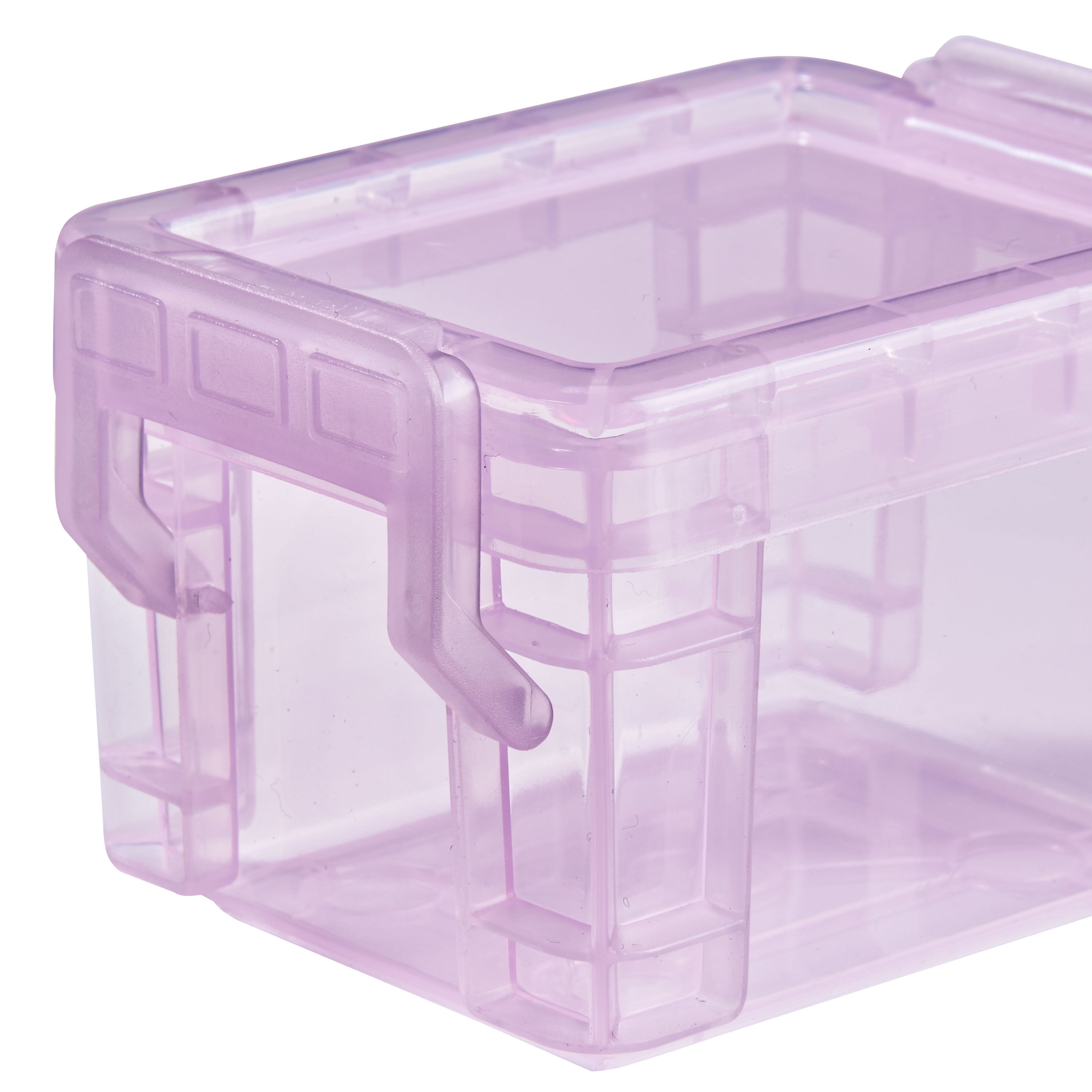 Pen+Gear Plastic Pixie Storage Box for Home Office, Purple