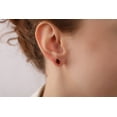 thumbnail image 4 of Ahansh Jewels Oval Cut Red Garnet Stud Solitaire Earrings for Women's 925 Sterling Silver, 4 of 4
