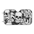 thumbnail image 7 of Balery Skull and palm leaves Print Car Windshield Sun Shade,Windshield Sunshade for Car Pickup Truck SUV Accessories-Medium, 7 of 7